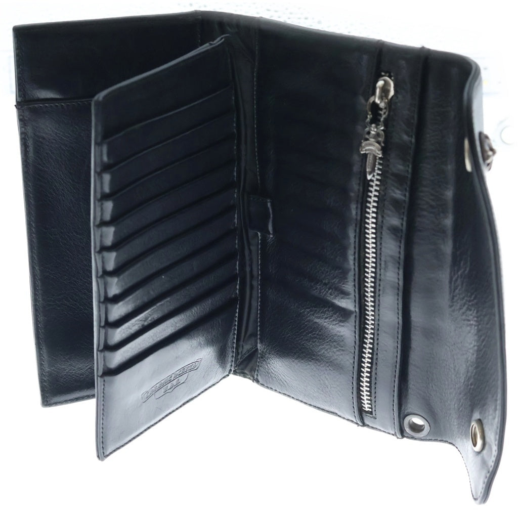 CHROME HEARTS(クロムハーツ) WAVE ウェーブ レザーウォレット 財布 ブラック