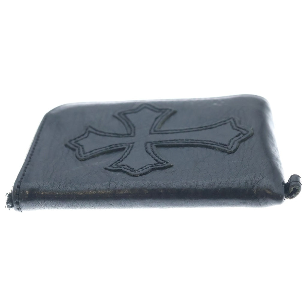 CHROME HEARTS(クロムハーツ) TINY ZIP タイニージップ クロスパッチ ダガージップ レザー コインケース コンパクトウォレット 財布 ブラック