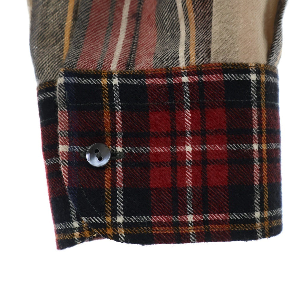 GUCCI(グッチ) 17AW ドラゴン刺繍 ウール チェック 長袖シャツ マルチ 478176 Z520F