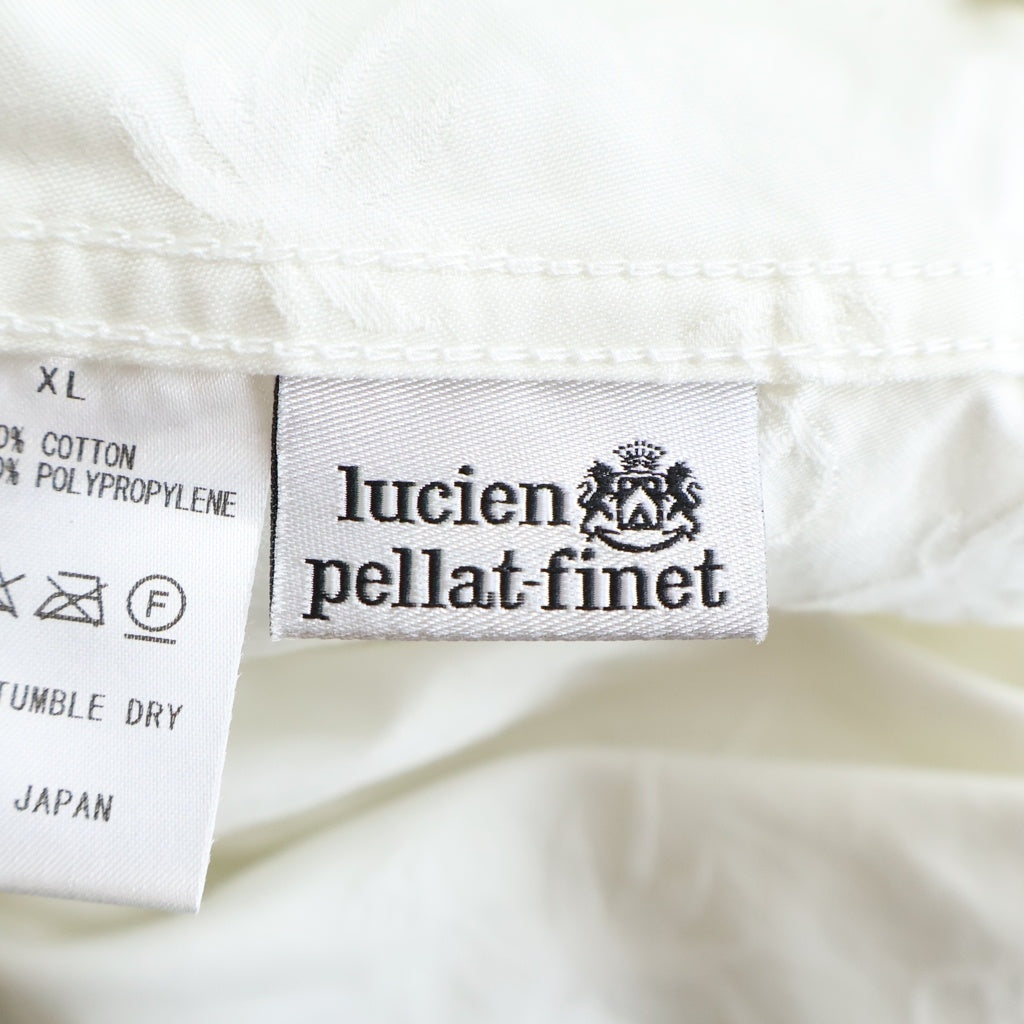 lucien pellat-finet(ルシアンペラフィネ) スカル 総柄 コットン ジップアップ パーカー ジャケット ホワイト