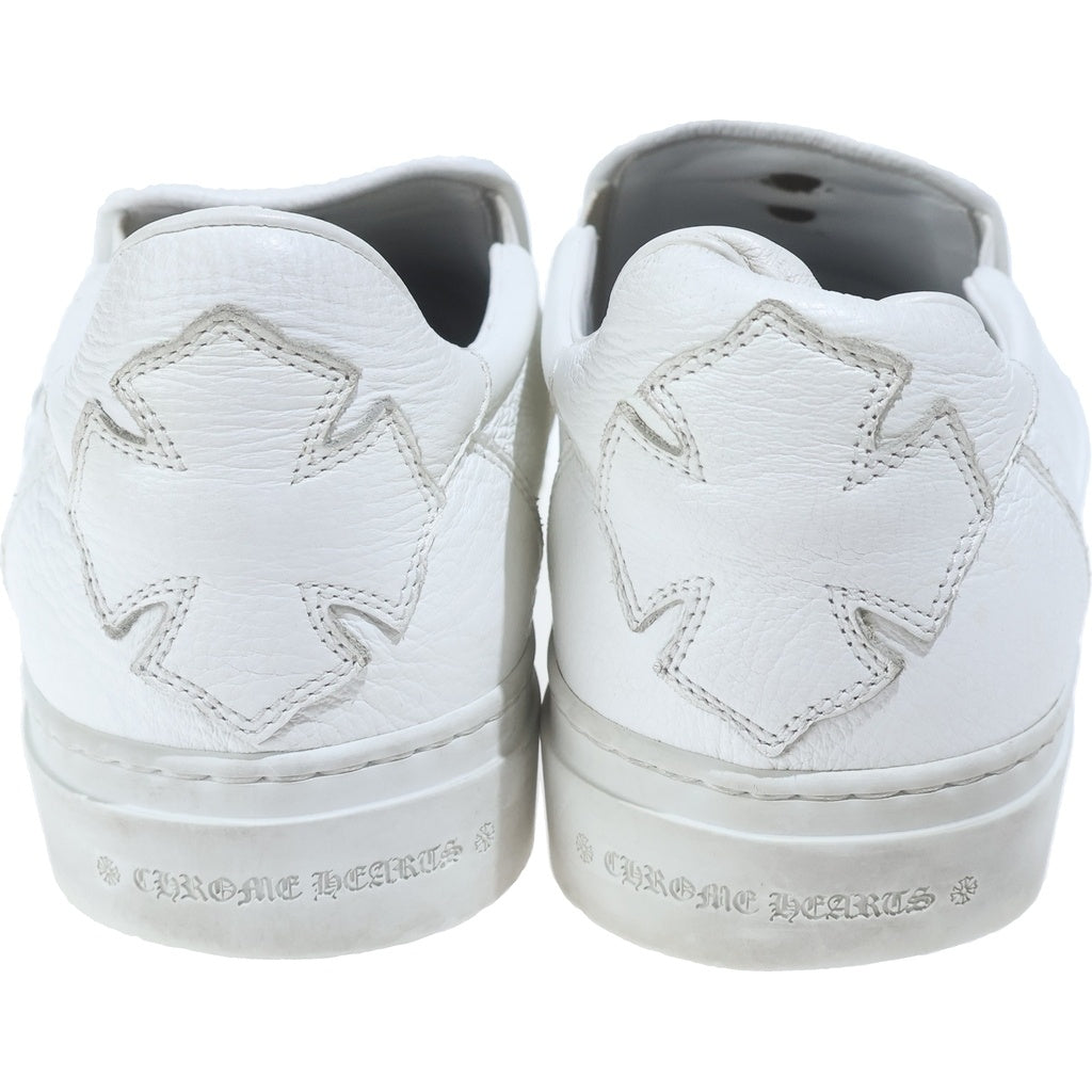 CHROME HEARTS(クロムハーツ) SLIP ON CHプラス レザーパッチ ダガー ローカットスニーカー スリッポン ホワイト