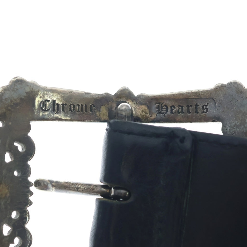 CHROME HEARTS(クロムハーツ) BLT FILIGREE OTJ フィリグリーOTJバックル レザーベルト シルバー BCA355