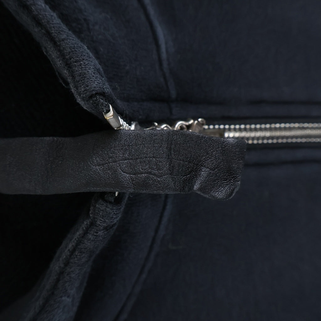 CHROME HEARTS(クロムハーツ) Y NOT ワイノット CHプラスパッチ付き ダガー クロスボール ダブルジップアップ スウェットパーカー ブラック