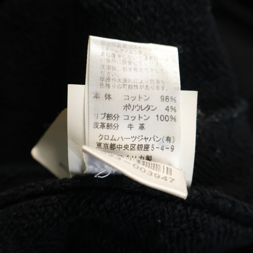 CHROME HEARTS(クロムハーツ) Y NOT ワイノット CHプラスパッチ付き ダガー クロスボール ダブルジップアップ スウェットパーカー ブラック