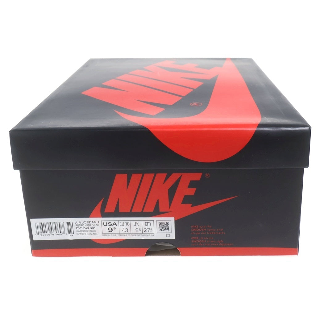 NIKE(ナイキ) AIR JORDAN 1 RETRO HIGH OG SP エアジョーダン1 レトロ ハイカットスニーカー レッド US9.5/27.5cm DV1748-601