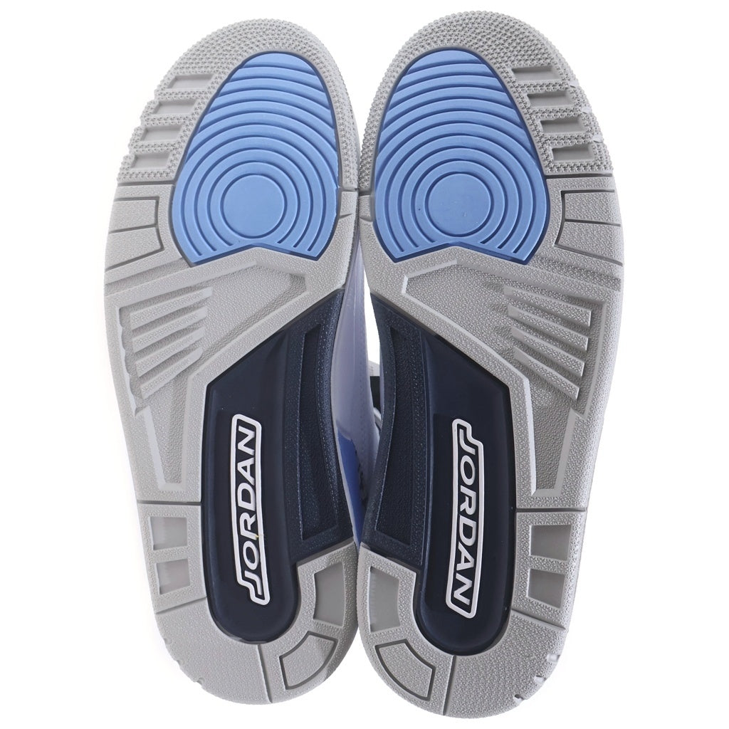 NIKE(ナイキ) AIR JORDAN 3 RETRO UNC エアジョーダン3 レトロ ローカットスニーカー ホワイト/ブルー US9.5/27.5cm CT8532-104