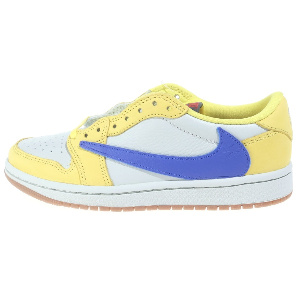 NIKE(ナイキ) ×TRAVIS SCOTT WMNS AIR JORDAN 1 RETRO LOW OG CANARY トラヴィススコット ウィメンズ エアジョーダン1 ローカットスニーカー カナリー レディース US6/23cm DZ4137-700