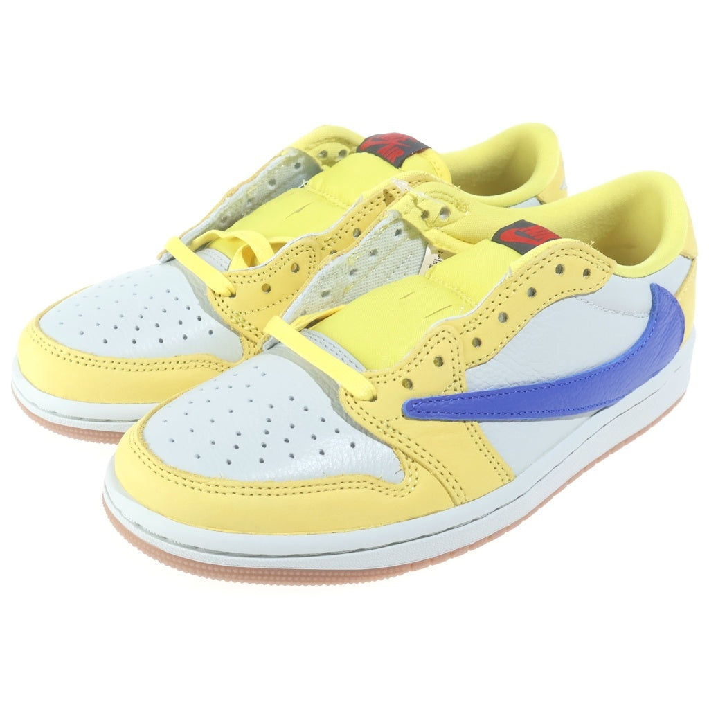 NIKE(ナイキ) ×TRAVIS SCOTT WMNS AIR JORDAN 1 RETRO LOW OG CANARY トラヴィススコット ウィメンズ エアジョーダン1 ローカットスニーカー カナリー レディース US6/23cm DZ4137-700
