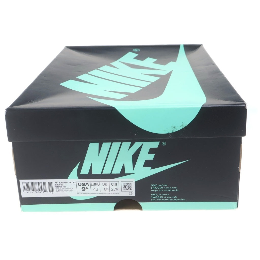 NIKE(ナイキ) AIR JORDAN 1 HIGH OG エアジョーダン1 ハイカットスニーカー ブラック/グリーン US9.5/27.5cm DZ5485-130