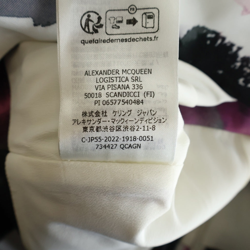 Alexander McQueen(アレキサンダーマックイーン) 22SS Watercolour Graffiti ウォーターカラー グラフィティー ノースリーブ カクテルドレス/ワンピース 734427 レディース