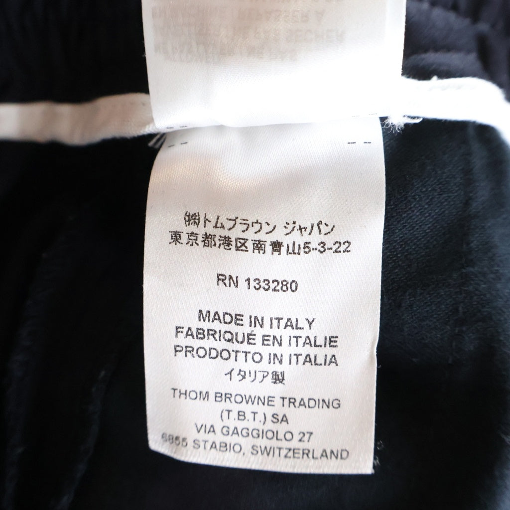 THOM BROWNE(トムブラウン) 4BARデザイン ウール トラウザー イージー ジョガーパンツ ブラック MTT030A-06146-415
