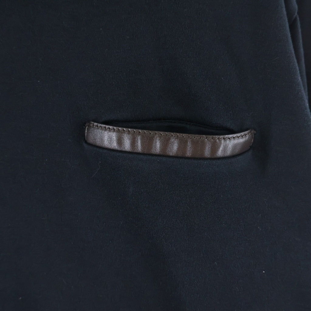 Berluti(ベルルッティ) フロントポケット クルーネック 長袖Tシャツ カットソー ブラック R28JRL120JAEK