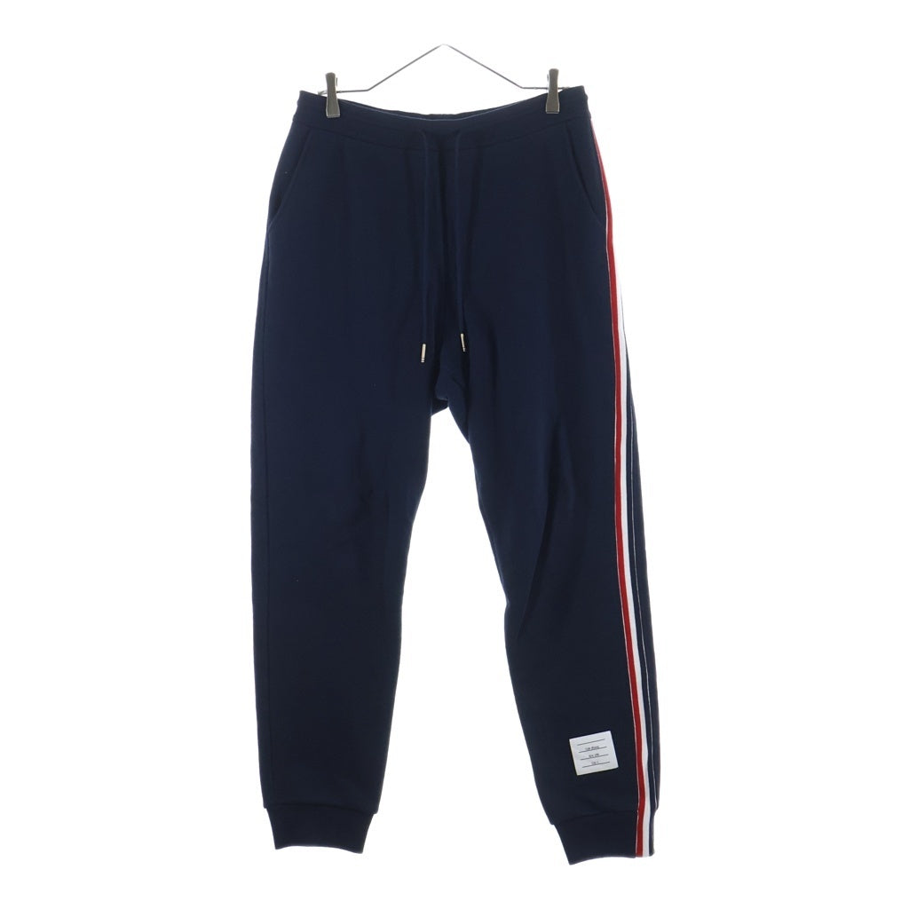 THOM BROWNE(トムブラウン) サイドラインデザイン クラシック ループバック ストライプ スウェット イージーパンツ ネイビー MJQ066A-03377-415