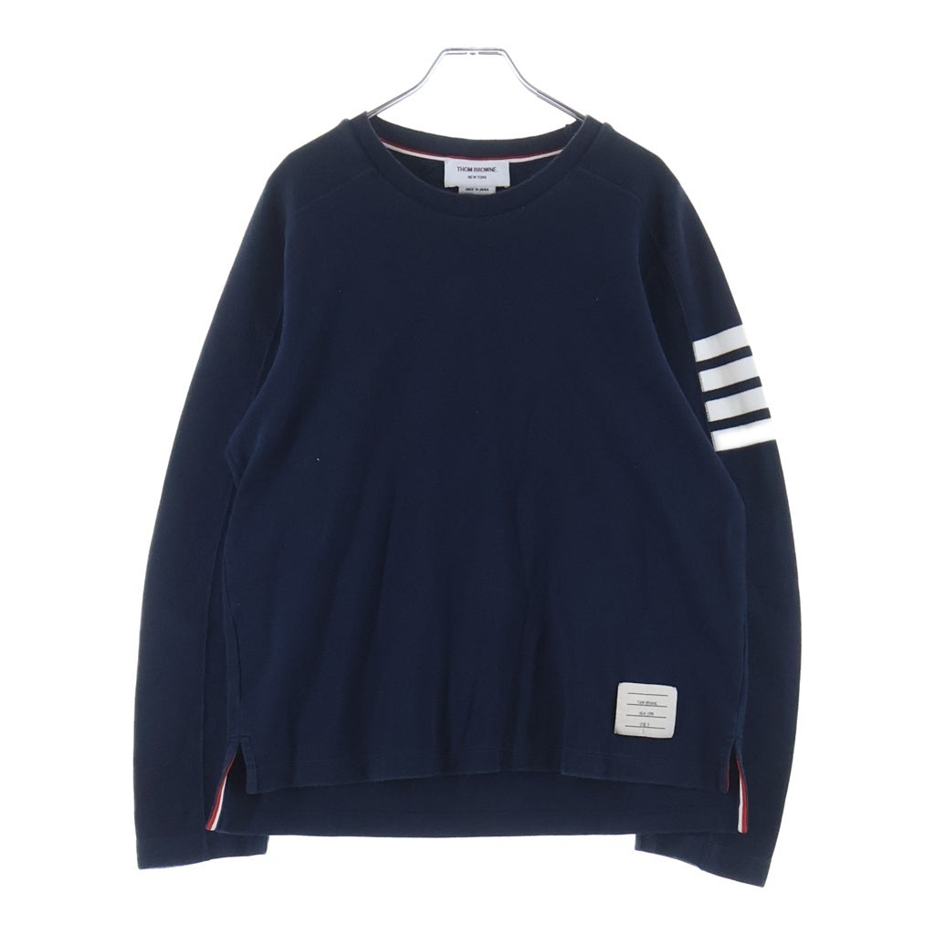 THOM BROWNE(トムブラウン) 4BARデザイン ミラノコットン ロングスリーブ 長袖Tシャツ カットソー ネイビー MJS245A-07323-415
