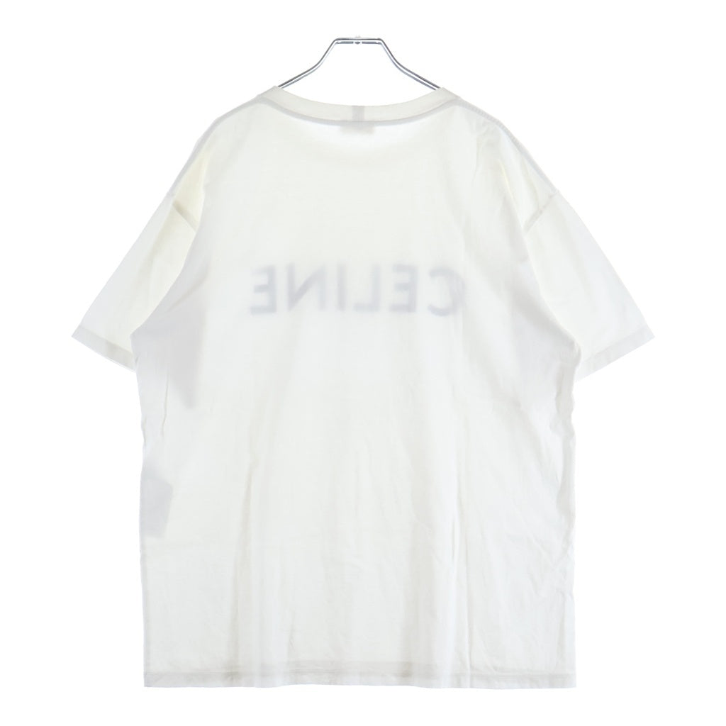 CELINE(セリーヌ) ロゴプリント クルーネック 半袖Tシャツ カットソー ホワイト 2X681671Q