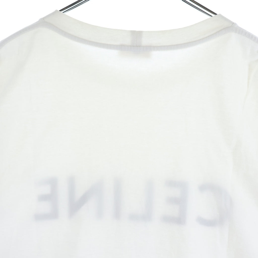 CELINE(セリーヌ) ロゴプリント クルーネック 半袖Tシャツ カットソー ホワイト 2X681671Q