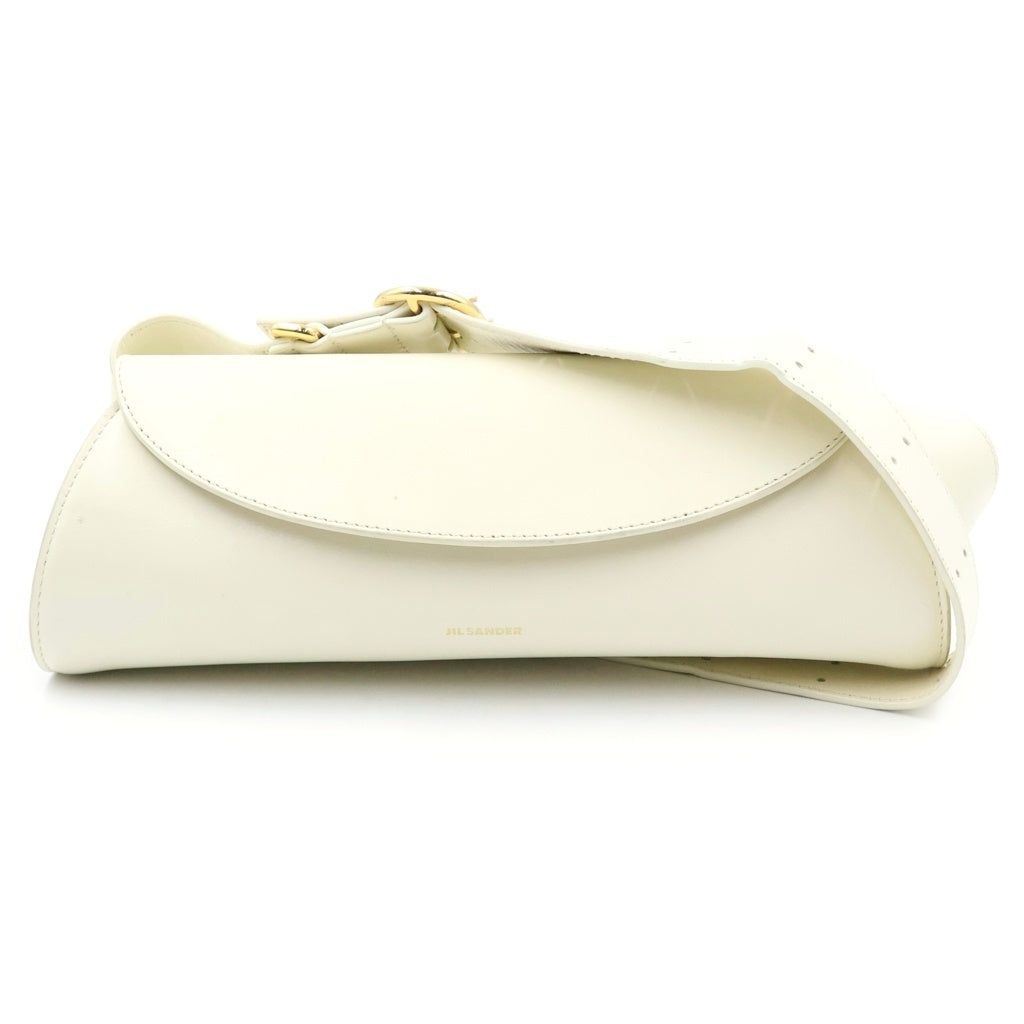 JIL SANDER(ジルサンダー) Cannolo Small カンノーロ スモール レザー ショルダーバッグ ホワイト J07WD0023 レディース