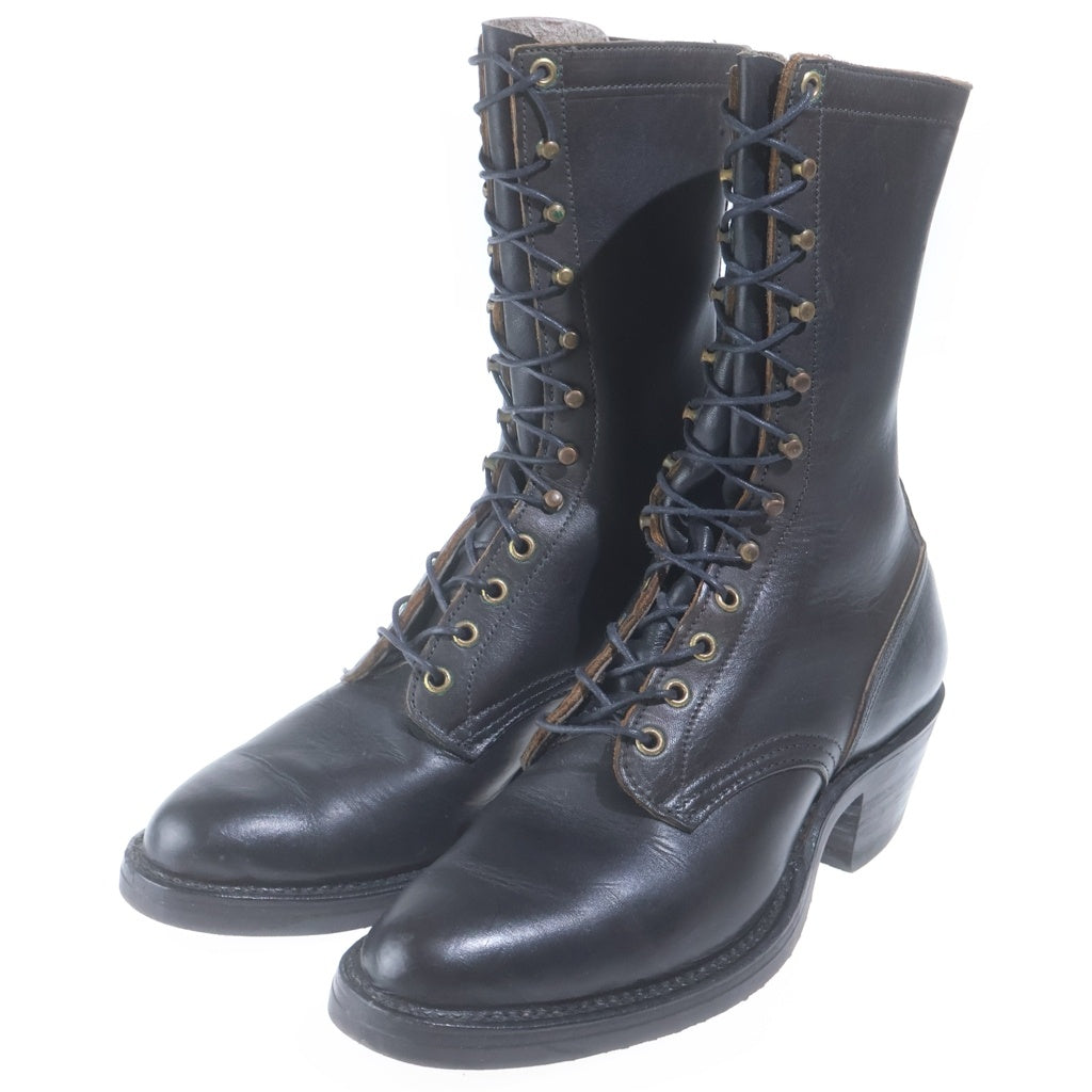HATHORN(ハソーン) Explorer Tracker Lace-to-Toe Boots エクスプローラー トラッカー レーストゥ レザーブーツ ブラック