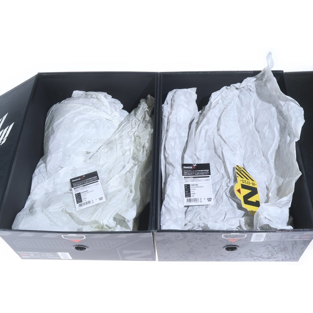 Reebok(リーボック) ALIEN STOMPER MID PL CN2182/BS8882 エイリアン ストンパー ミッドカットスニーカー 2足セット イエロー/ブラック