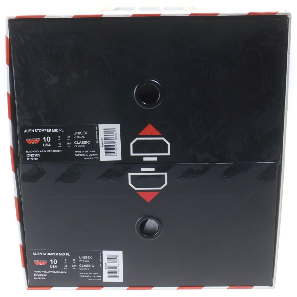 Reebok(リーボック) ALIEN STOMPER MID PL CN2182/BS8882 エイリアン ストンパー ミッドカットスニーカー 2足セット イエロー/ブラック