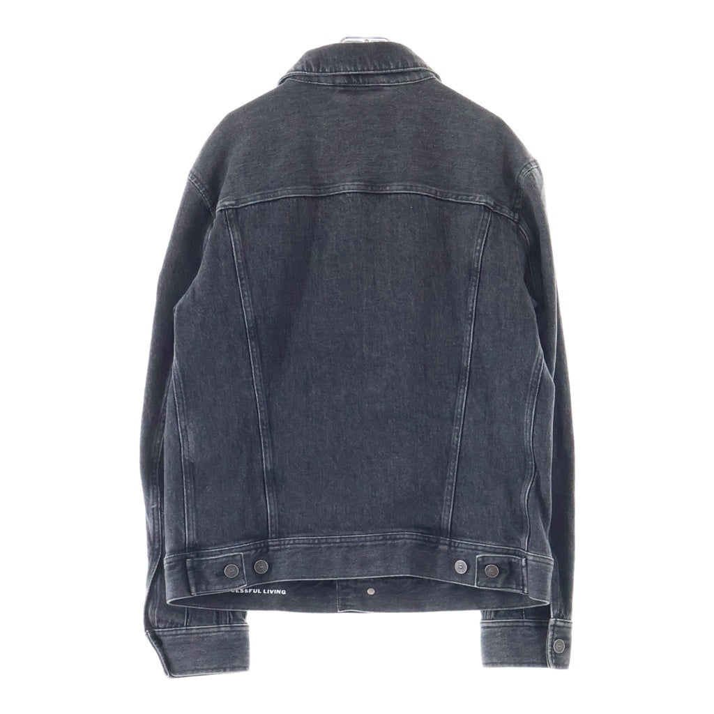 DIESEL(ディーゼル) D-BARCY-FSC ショルダーロゴプレート デニム トラッカージャケット ブラック A10847