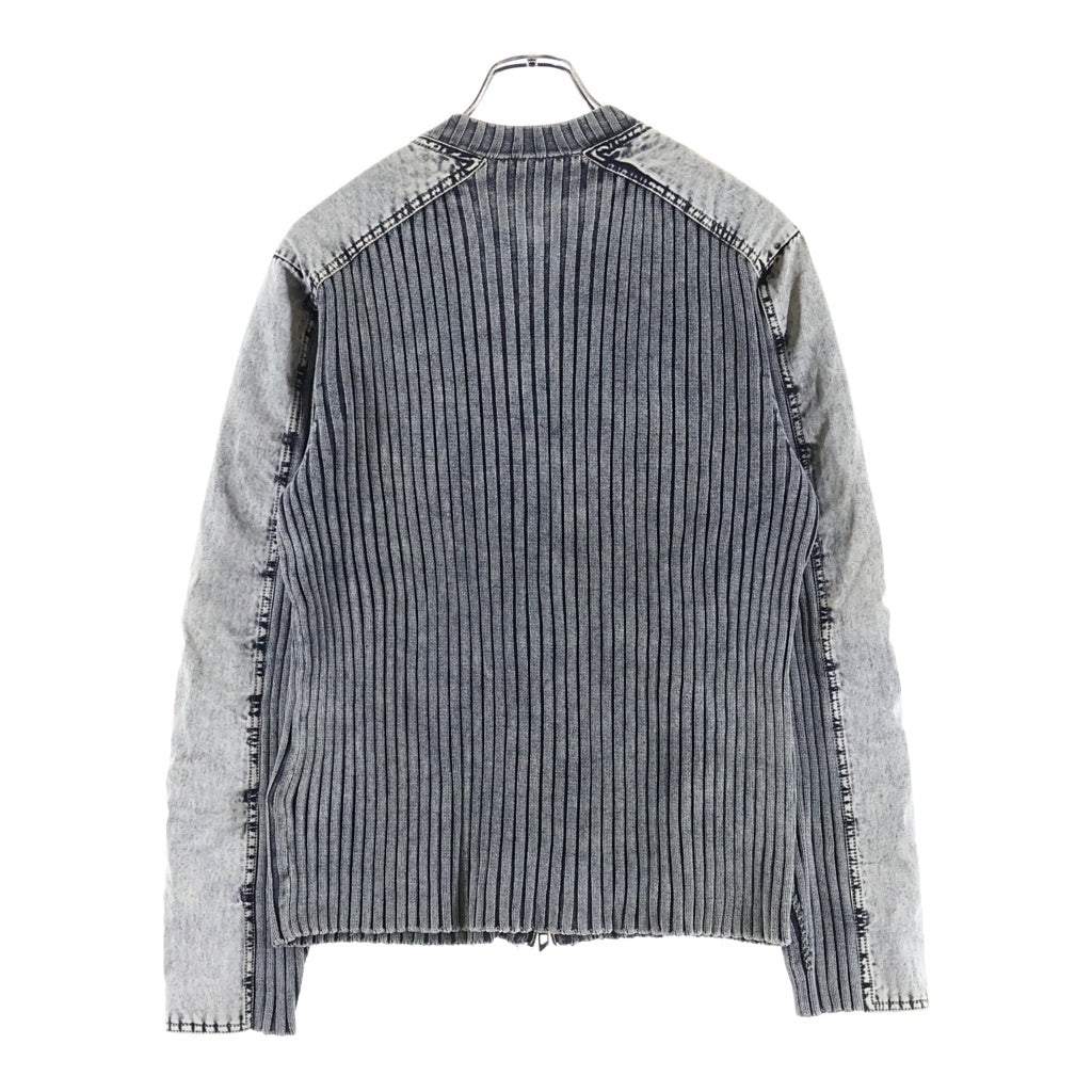 DIESEL(ディーゼル) K-MATTY リブニット ジップアップ カーディガン ブラック A17464