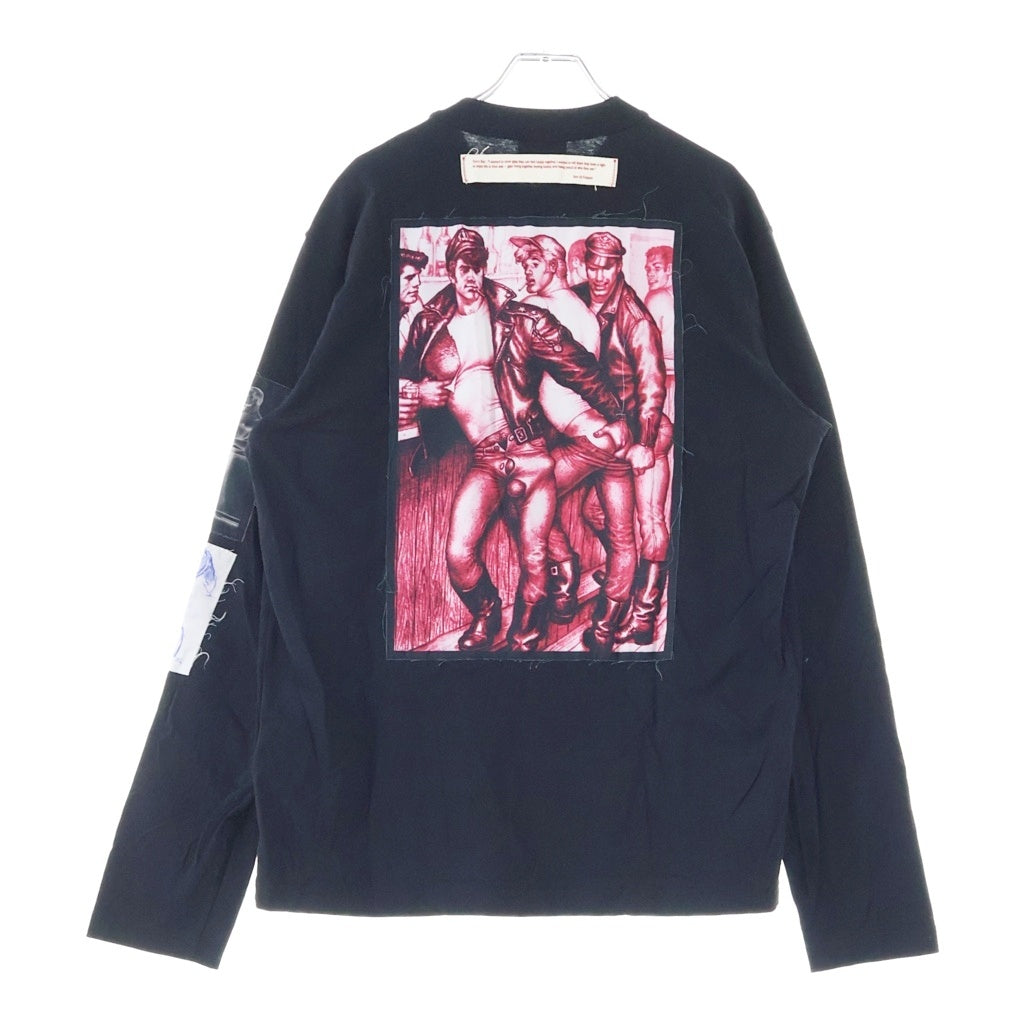 DIESEL(ディーゼル) ×Tom of Finland PR-T-CRANE-LS トム オブ フィンランド パッチワーク ロングスリーブ 長袖Tシャツカットソー ブラック P01112