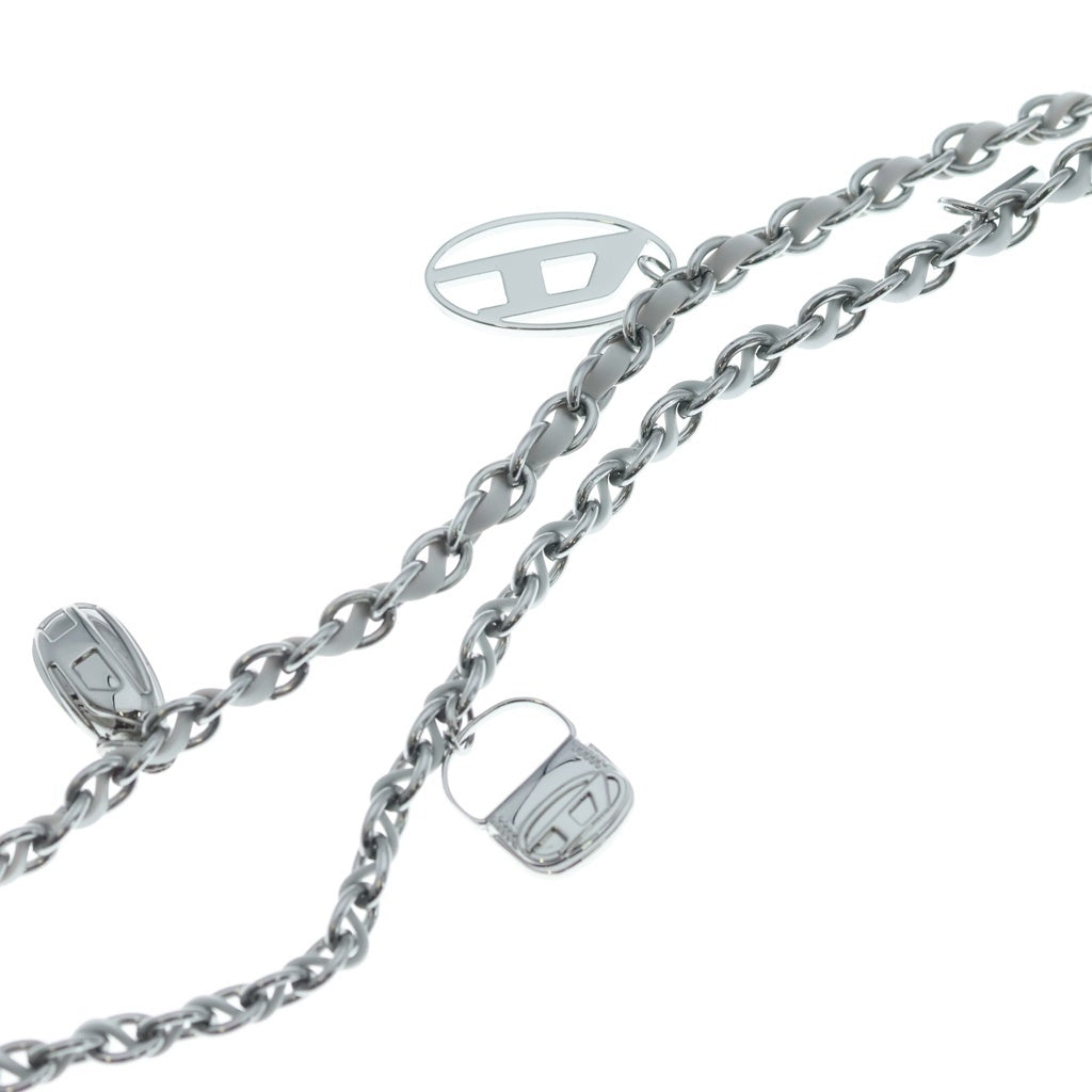 DIESEL(ディーゼル) チェーンデザイン アクティブノイズキャンセリング付き タイプC 有線イヤホン シルバー DP0985