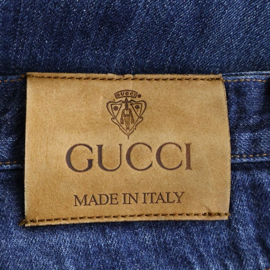GUCCI(グッチ) 09s Button Fly Straight Denim Pants ボタンフライ ストレートデニム スキニー インディゴ 216757 XZ245