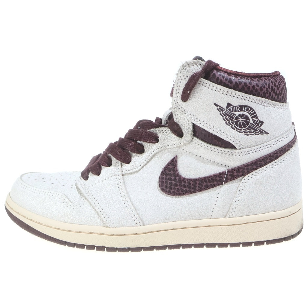 NIKE(ナイキ) ×A Ma Maniere AIR JORDAN 1 RETRO HIGH OG SAIL AND BURGUNDY DO7097-100 アママニエール エアジョーダン1 レトロ セイルアンドバーガンディ アイボリー/ブラウン US7.5/25.5cm