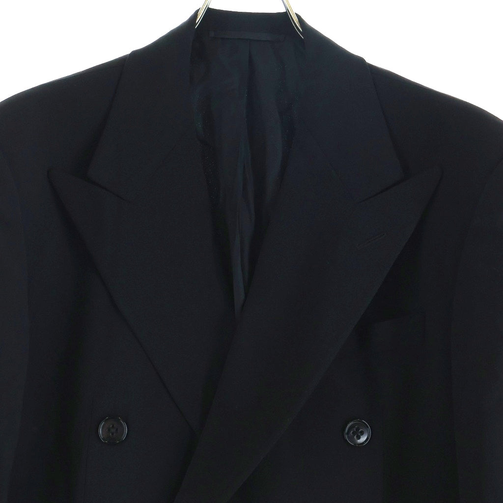 RALPH LAUREN PURPLE LABEL(ラルフローレン パープルレーベル) 3B ピークドラペル ダブル 3ピース テーラードジャケット ベスト スラックスパンツ ブラック
