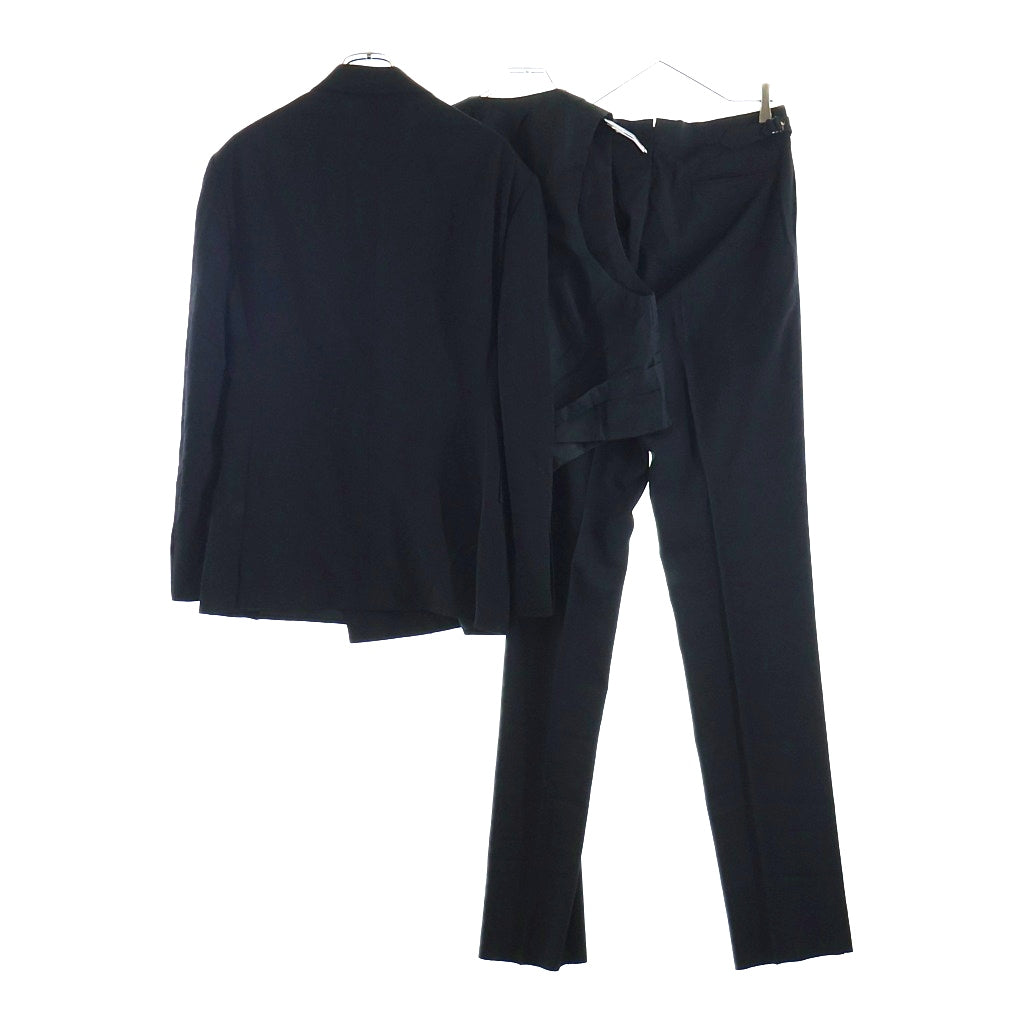 RALPH LAUREN PURPLE LABEL(ラルフローレン パープルレーベル) 3B ピークドラペル ダブル 3ピース テーラードジャケット ベスト スラックスパンツ ブラック