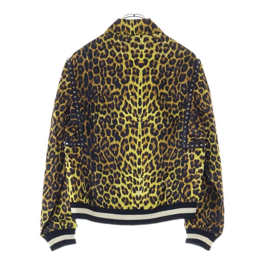 SAINT LAURENT PARIS(サンローランパリ) 16SS レオパードスタッズテディブルゾン ジャケット ブラウン/ブラック 416026 Y953L