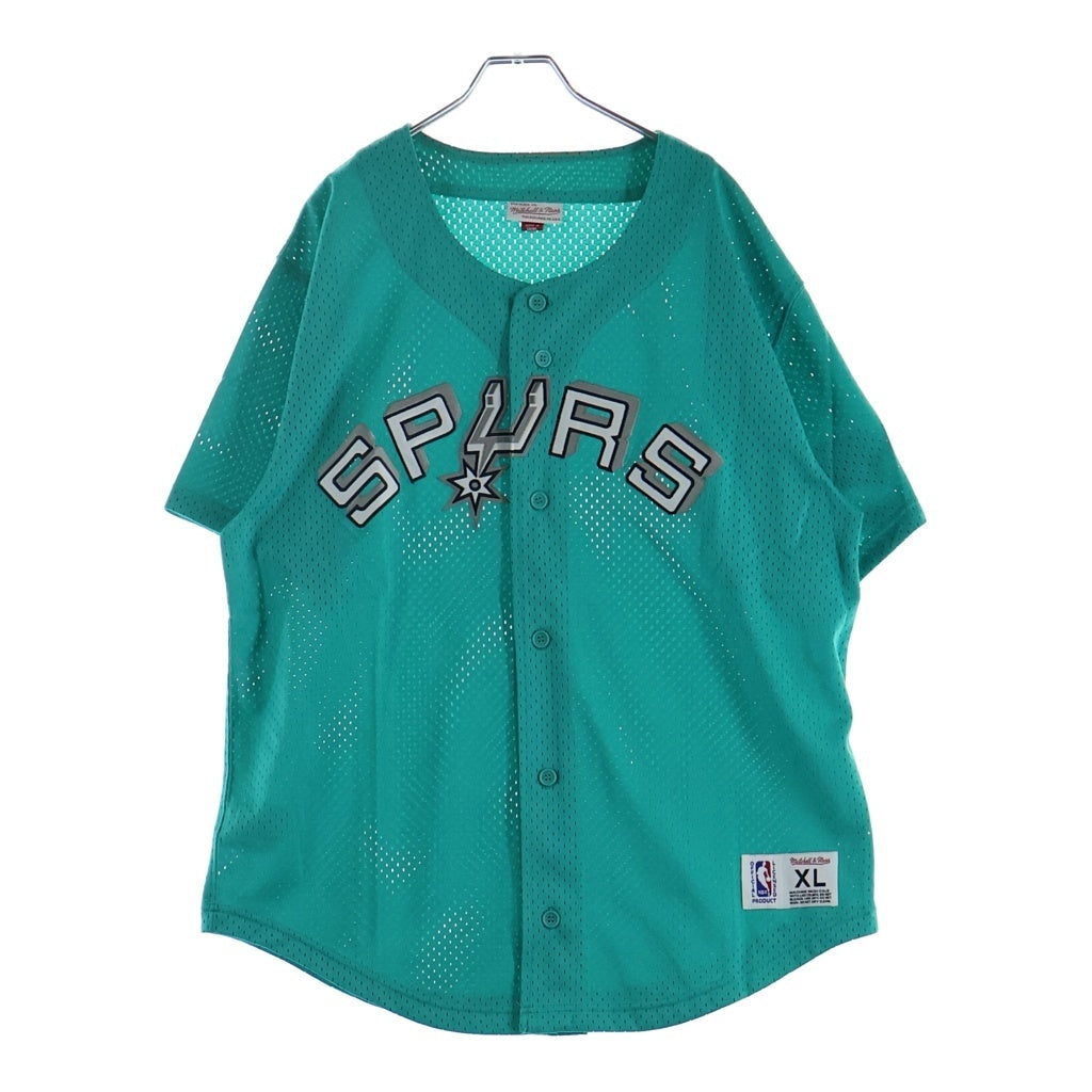 Mitchell&Ness(ミッチェル アンド ネス) メッシュ ベースボール 半袖シャツ ライトブルー