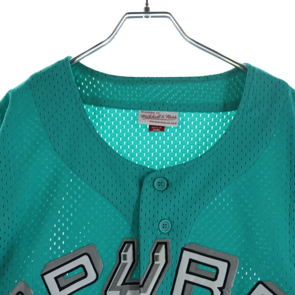 Mitchell&Ness(ミッチェル アンド ネス) メッシュ ベースボール 半袖シャツ ライトブルー