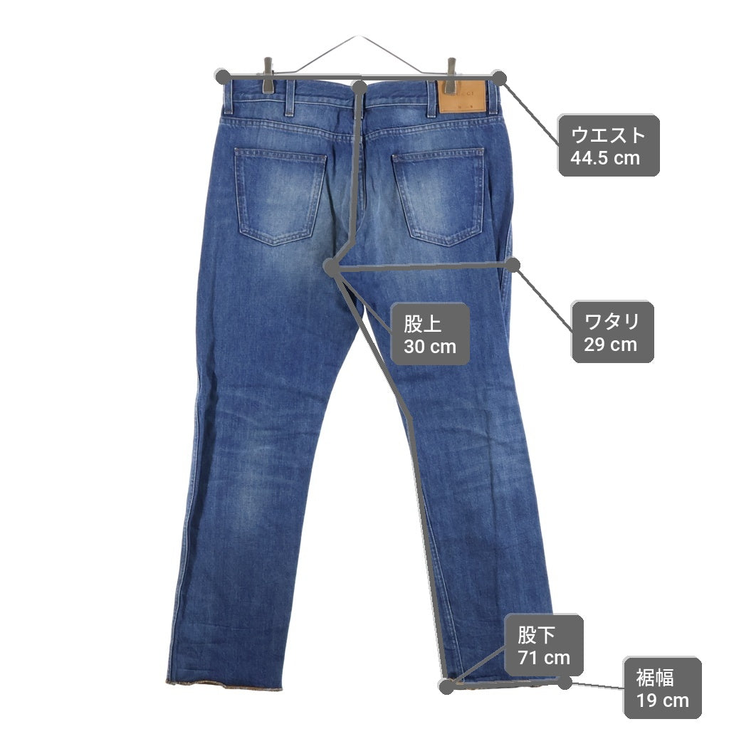 GUCCI(グッチ) 17AW Snake Embroidery Denim Pant スネーク刺繍 デニムパンツ インディゴ 430356