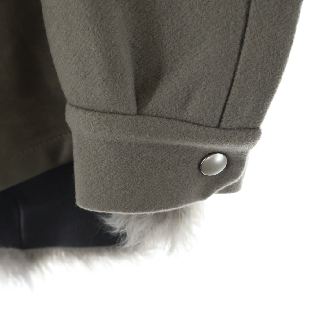 Rick Owens(リックオウエンス) 19AW LARRY SHEARING OVERSHIRT ラリー シアリング オーバーシャツ ジャケット グレー RU19F4729-COMBO1