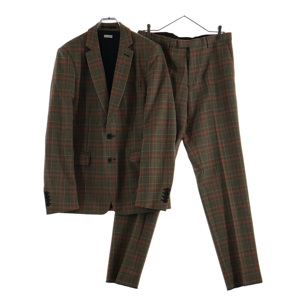 DRIES VAN NOTEN(ドリスヴァンノッテン) チェック オーバーサイズ 2B テーラードジャケット スラックスパンツ セットアップ マルチ 73-06-84-06001