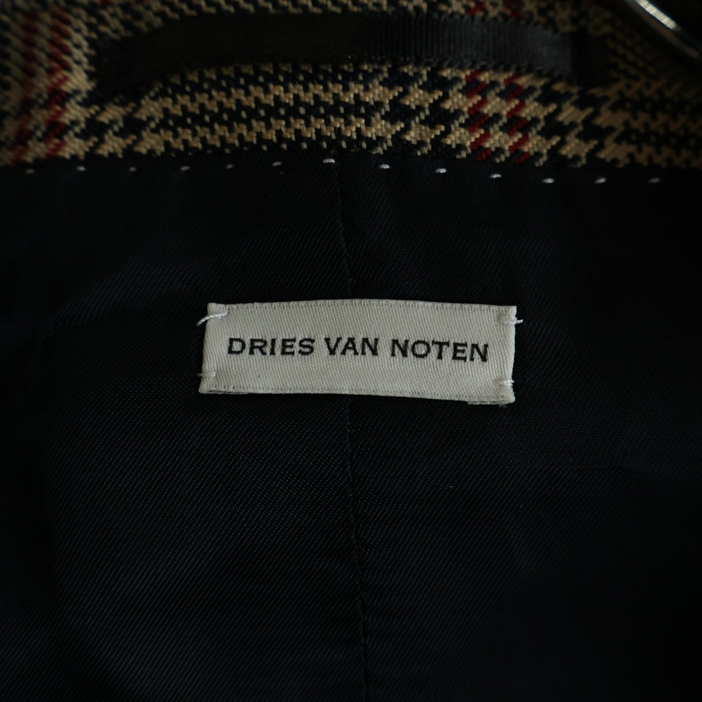 DRIES VAN NOTEN(ドリスヴァンノッテン) チェック オーバーサイズ 2B テーラードジャケット スラックスパンツ セットアップ マルチ 73-06-84-06001