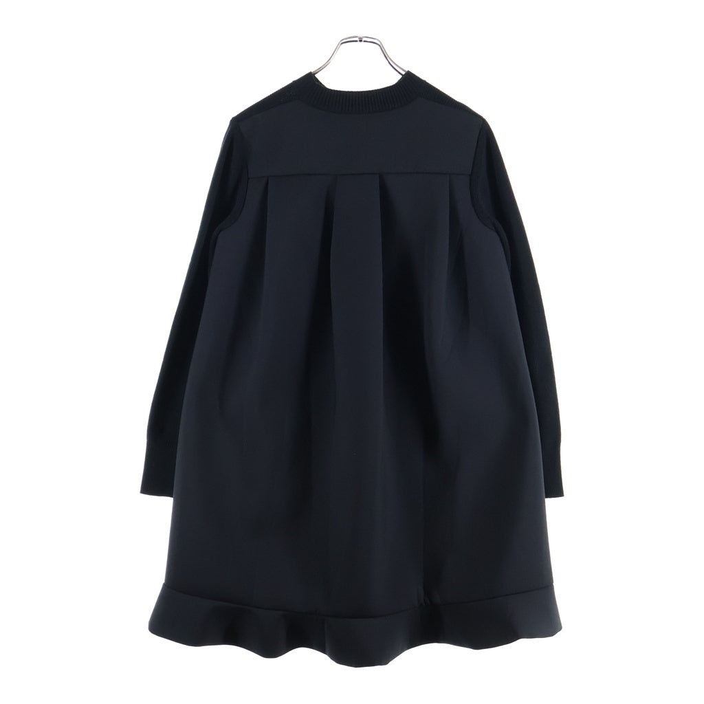 Sacai(サカイ) 25AW Suiting Mix Knit Dress ミックスニットドレス ブラック レディース 25-07952