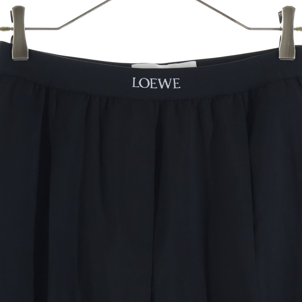 LOEWE(ロエベ) ロゴ ジャカード ウエストバンド トラウザーズ パンツ ブラック レディース S359Y04XGS