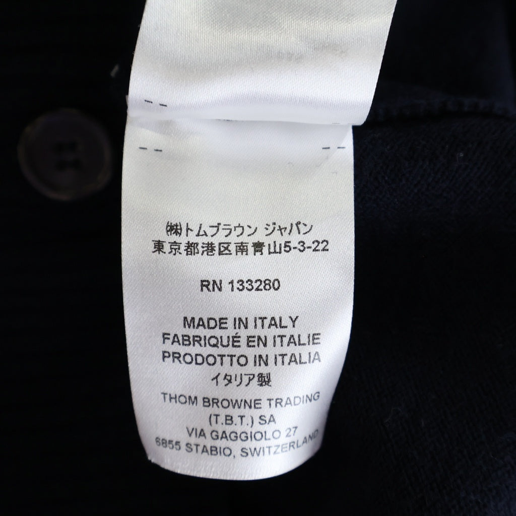 THOM BROWNE(トムブラウン) 4BAR コットン ニット クルーネック セーター ネイビー レディース FKA342A-Y1002-415
