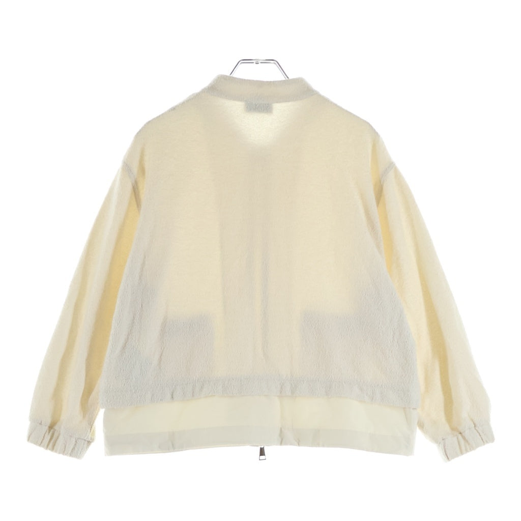 MONCLER(モンクレール) 26SS Boucle Nylon Jacket ブークレ ナイロン ジャケット ジップアップ パーカー ホワイト レディース L10938G00026