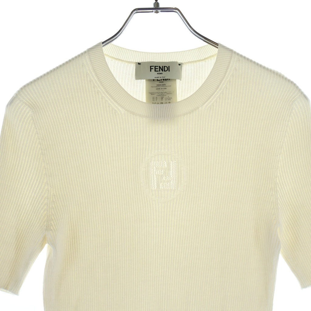 FENDI(フェンディ) フロントロゴジャガード ニット セーター ホワイト レディース FZXD61 AUI4