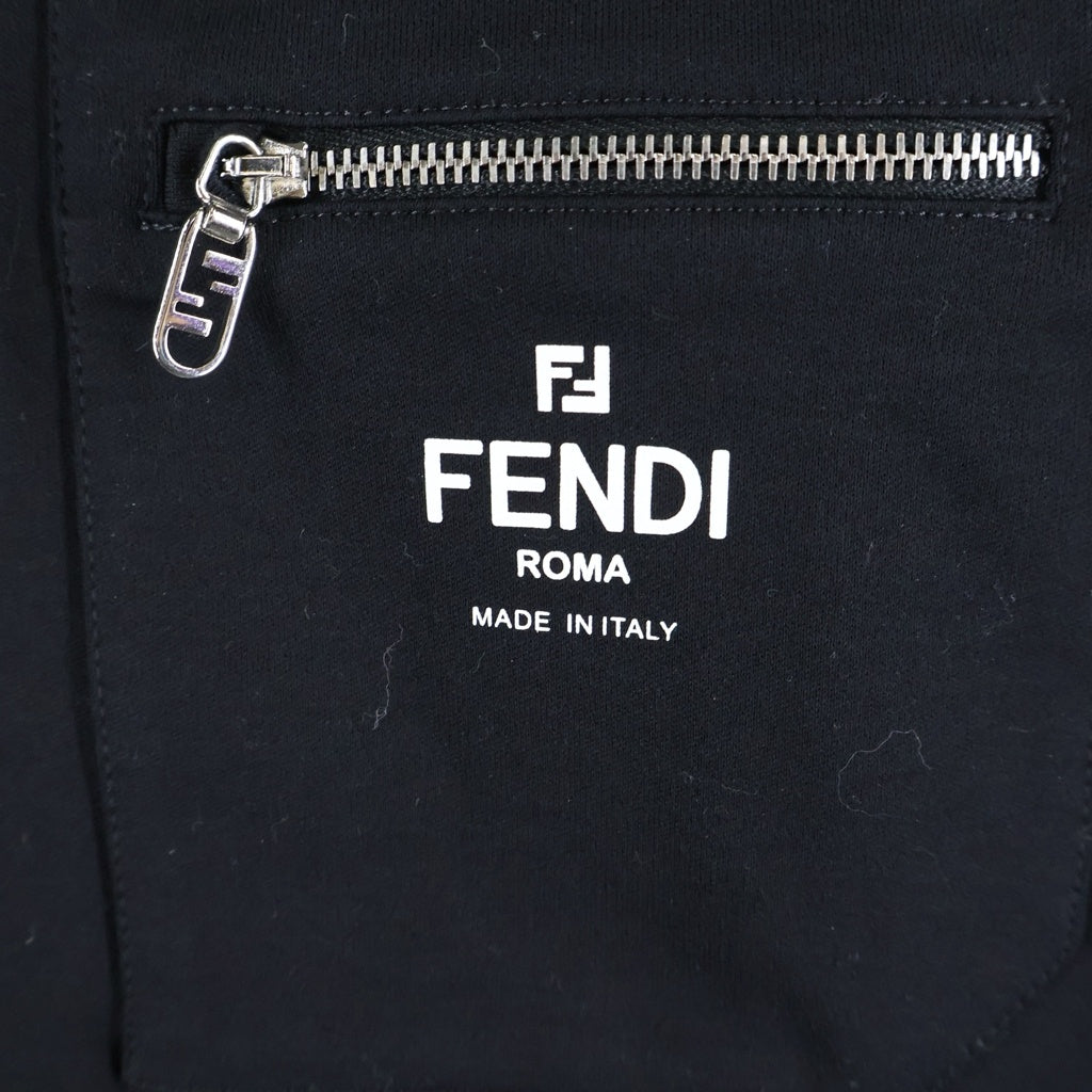 FENDI(フェンディ) 25AW フロントロゴポケット クルーネック 半袖 Tシャツ カットソー ブラック FY0936-ARYR