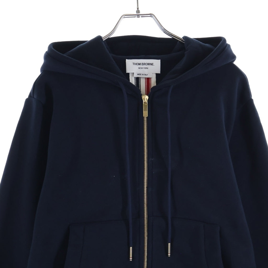 THOM BROWNE(トムブラウン) クラシック ジップアップ スウェットパーカー ネイビー レディース MJT153A-03377-415