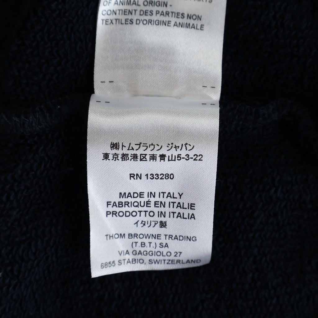 THOM BROWNE(トムブラウン) クラシック ジップアップ スウェットパーカー ネイビー レディース MJT153A-03377-415
