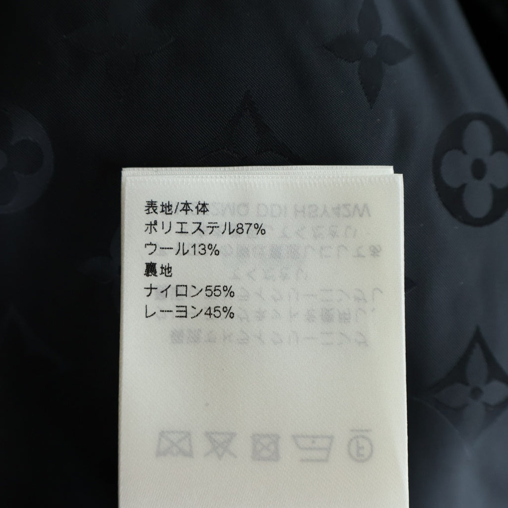 LOUIS VUITTON(ルイヴィトン) 25AW レザーパッチ モノグラム フリースブルゾン ジップアップジャケット グレー RM252MQ TDK HSY42W