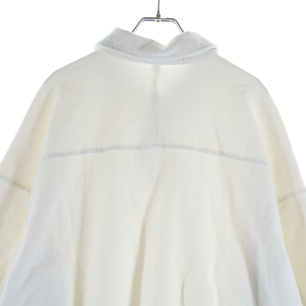 ALEXANDER WANG(アレキサンダーワン) パフロゴ オーバーサイズ スウェット ポロシャツ ホワイト 6CC3241056 レディース