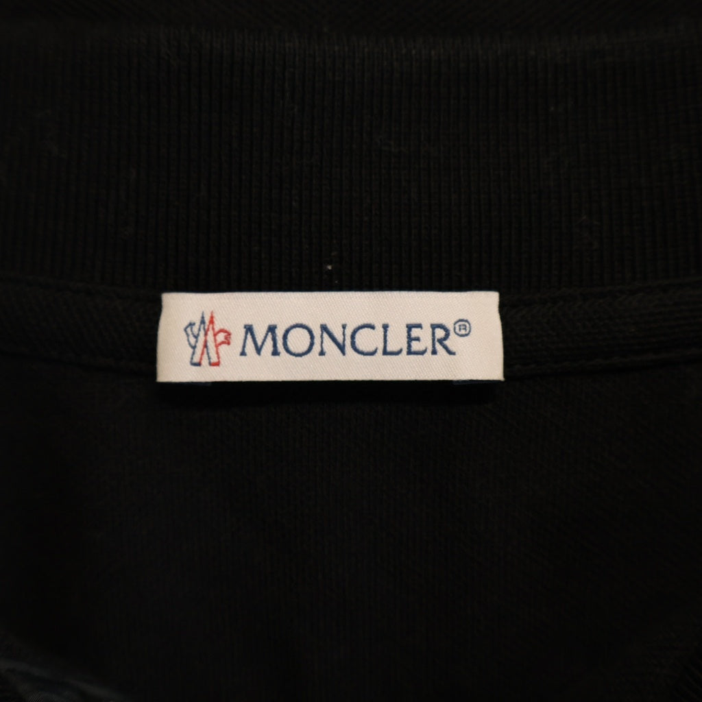 MONCLER(モンクレール) 25SS ワッペンロゴ コットン 半袖ポロシャツ ブラック レディース K10938A00001
